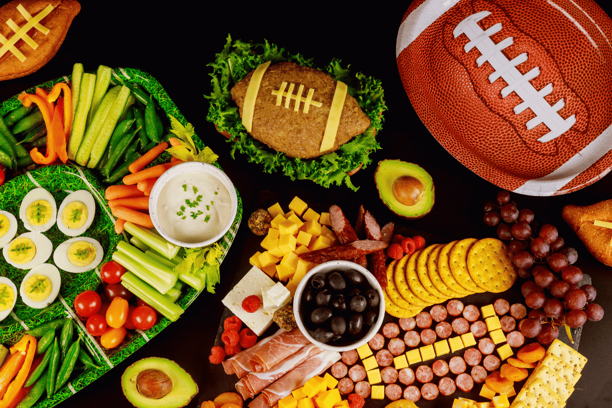 Super bowl game catering food, appetizer for party.